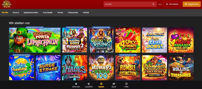 Spiele die neuesten Spielautomaten im Tiger Casino