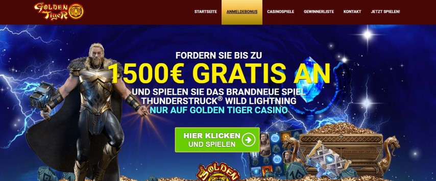 Willkommensbonus bei Tiger beanspruchen