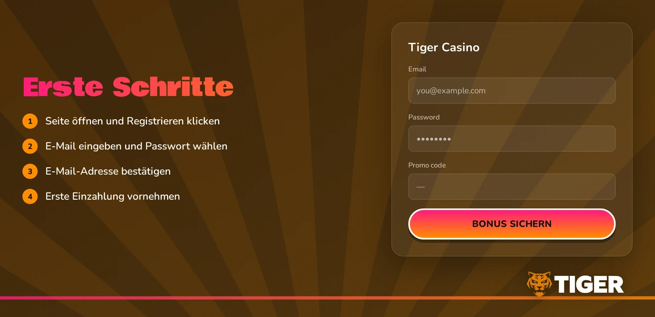 Bonus bei Tiger Casino sichern.
