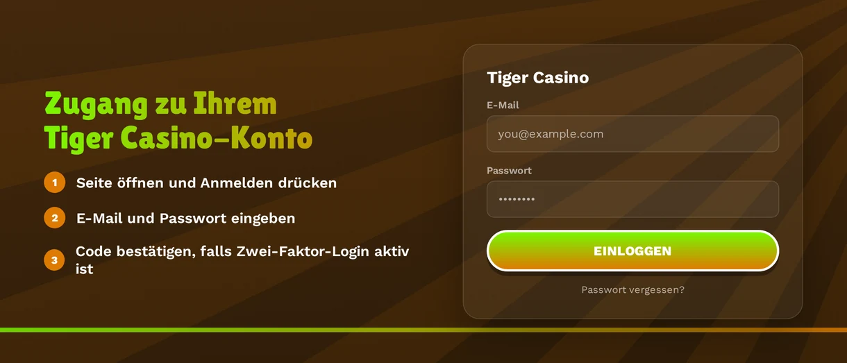 Verwende Login-Formular dreischrittig.