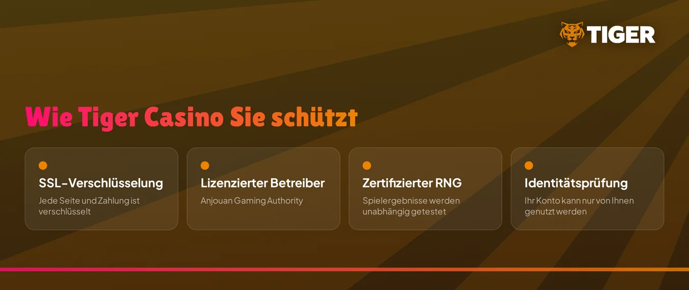 Prüfe Tiger Casino Sicherheitsmerkmale.